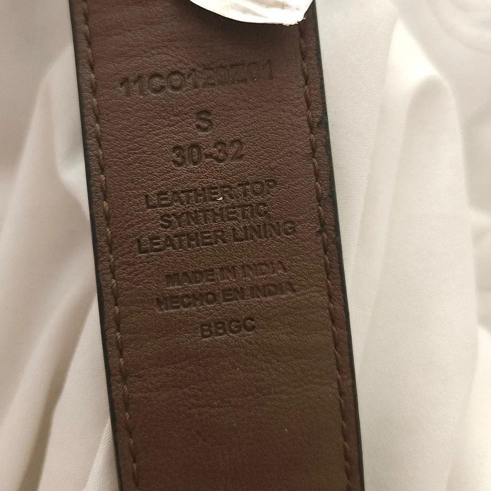 Columbia Men's‎ Black Leather Belt Size 30-32 Casual